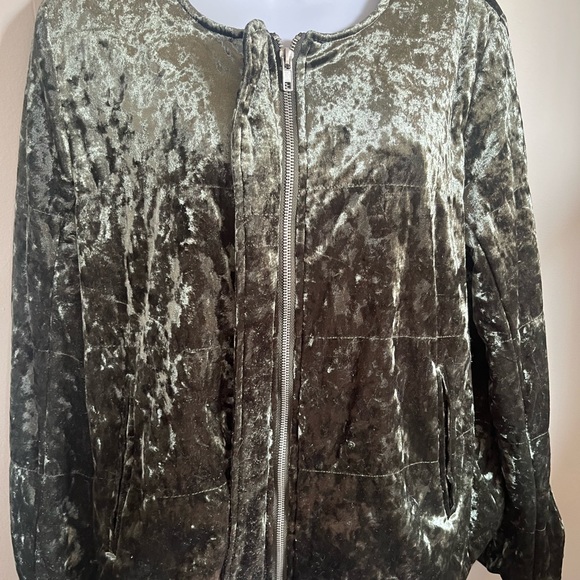 Sanctuary zip up velvet jacket - Picture 2 of 4